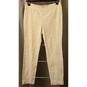 Alfani Womens White Capri Pants Size 8S Stretch Comfortable Spring Summer Slacks